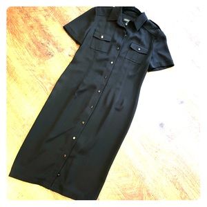 Jones New York, Black, Shirt Dress